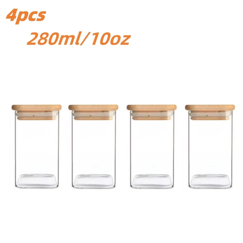 Airtight Glass Food Storage Jars