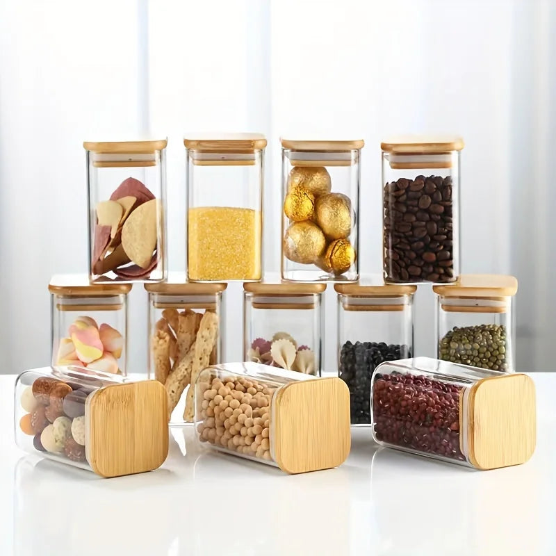 Airtight Glass Food Storage Jars